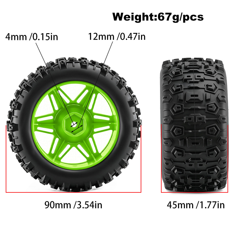 4 SZT. Opony i koła do monster – Rc Truck Monster recenzja i cena