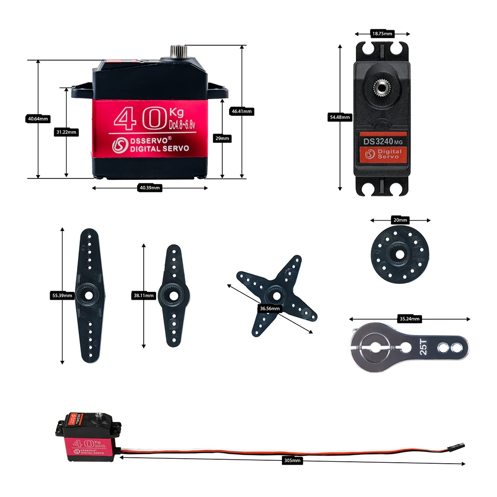 40KG Dsservo DS3240 Duży momen – Rc Hobby Products recenzja i cena