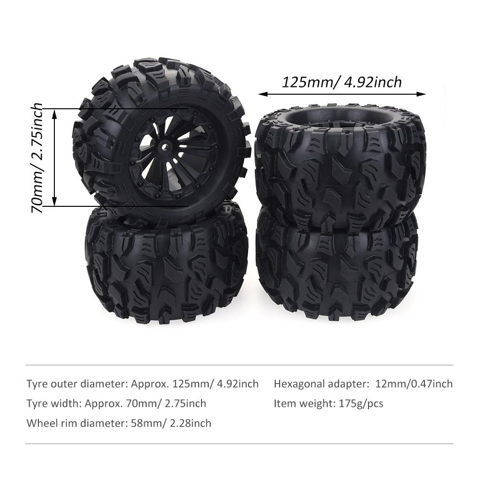 ZD Racing 4 szt. 125MM 1/10 Mo – Rc Truck Monster recenzja i cena